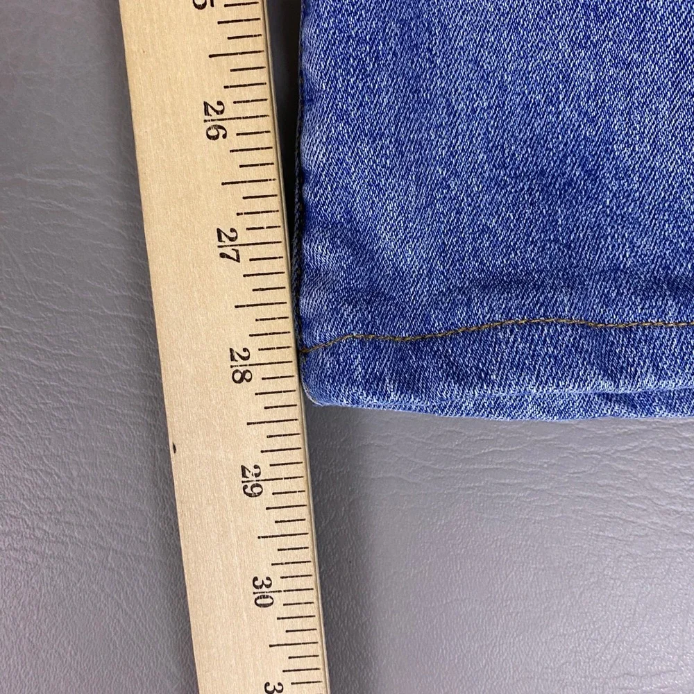 Lands End Square Rigger Jeans Mens Size 38 Blue Medium Wash Straight Stretch